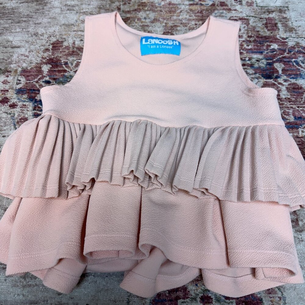 Lanoosh Girls Kids Pink Top Size Large  9-10 Years  In Great Shape!